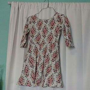 Old navy multi-colored floral fit and flare dress